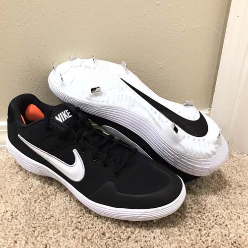 Black Men's Baseball Cleat Nike Alpha Huarache Elite 2 Men's Size 11 (Women's 12) Low Cut