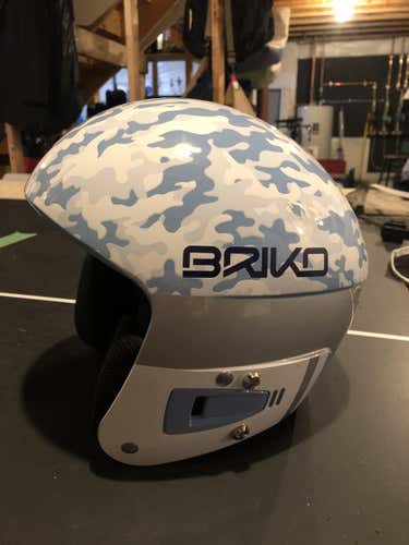 Blue Used Kid's Small / Medium Briko Vulcano FIS 6.8 Helmet FIS Legal