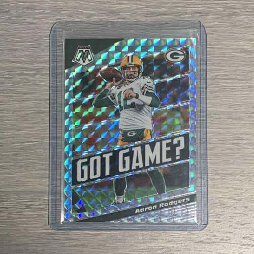 Aaron Rodgers Green Bay Packers Panini Mosaic Got Game? Mosaic Prizm Insert Card