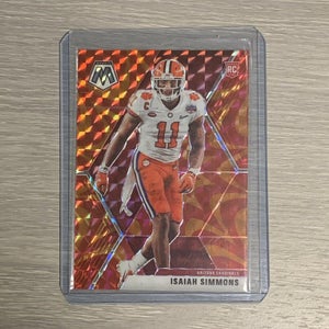 Isaiah Simmons Arizona Cardinals Panini Mosaic Orange Reactive Prizm Rookie Card