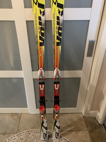 155 Used Volkl Racing Racetiger SL Skis With Marker Bindings