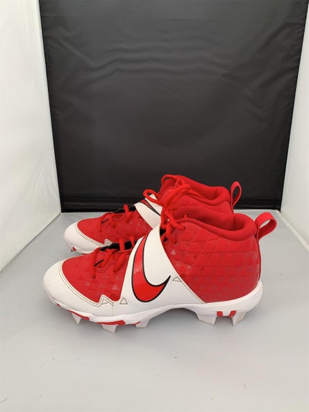 Youth 6Y Red Nike Mike Trout Molded Cleats High Top