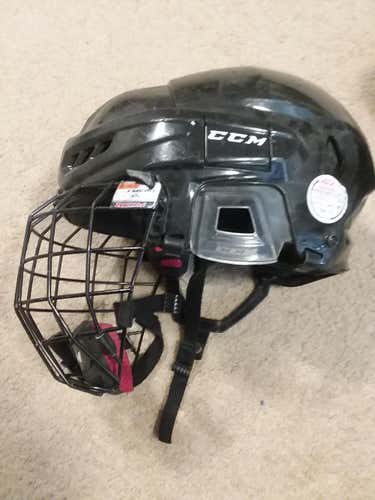 Black Used S/M CCM FL500 Helmet + CCM FM580 XS Cage