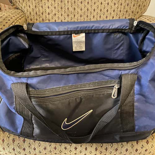 Black/Blue Nike Duffel Bag