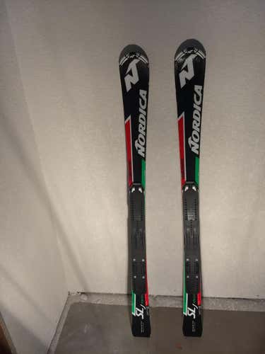 Used Nordica Racing Dobermann WC SL Junior Race Skis - Length 122 cm, Radius 9 m