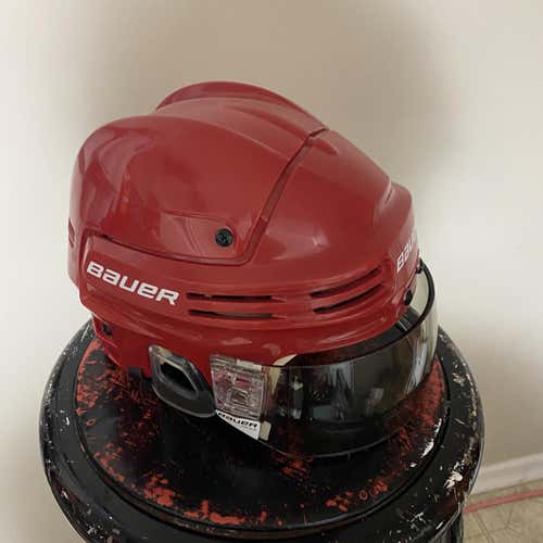 Red Used Large Bauer  Helmet