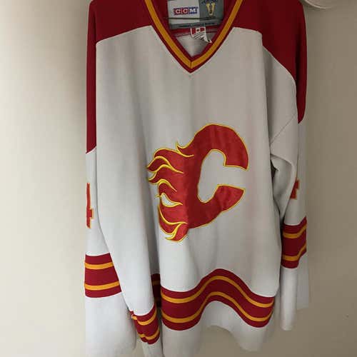 White Adult Size 56 CCM  Jersey