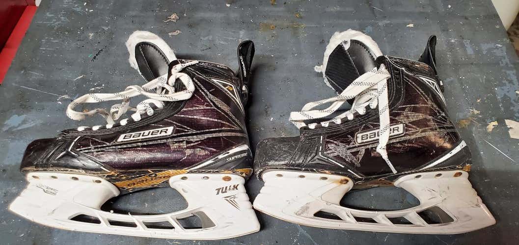 Used custom Senior Bauer Supreme 1S Hockey Skates Regular Width Size 8