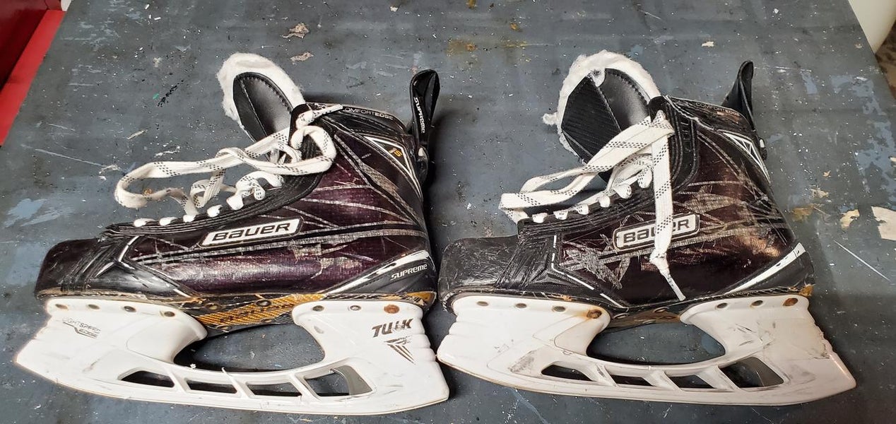 Used custom Senior Bauer Supreme 1S Hockey Skates Regular Width Size 8