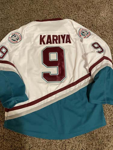 Mighty Ducks Kariya Jersey 52 white