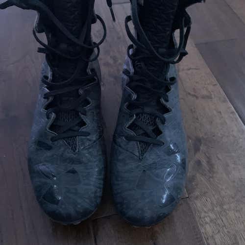 Black Men's Molded Cleats High Top