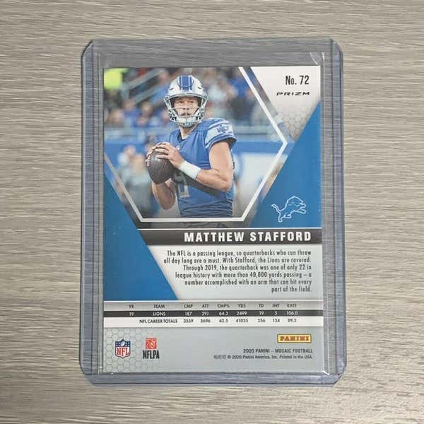 Matthew Stafford Detroit Lions Mosaic NFL Football Prizm Base Card