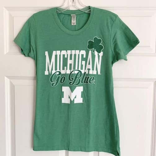 LIKE NEW: University Of Michigan - St.Patricks Day Shirt - NCAA