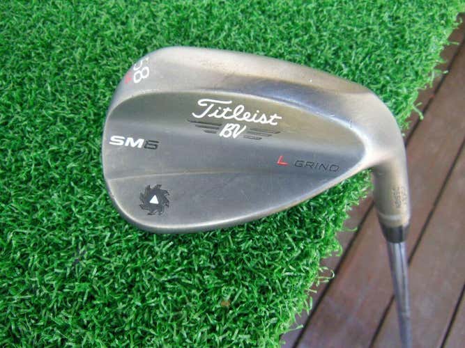 Titleist BV SM6 Black 58* Wedge L Grind w/ True Temper Wedge Flex