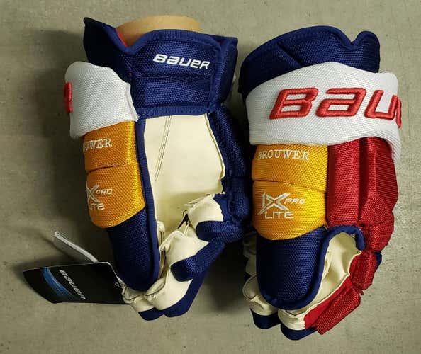 St. Louis Blues 90's Bauer Vapor 1x Lite Pro Gloves 14" Brouwer