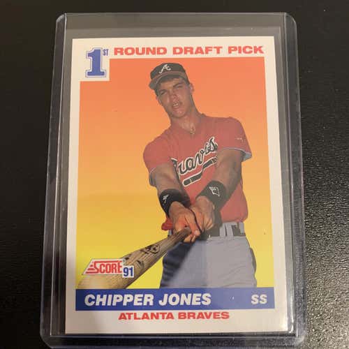1991 Score Chipper Jones Rookie Card - Atlanta Braves