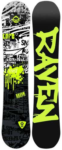 NEW $600 Mens RARE Raven Core Snowboard & Black 5th Element Bindings Combo 152W