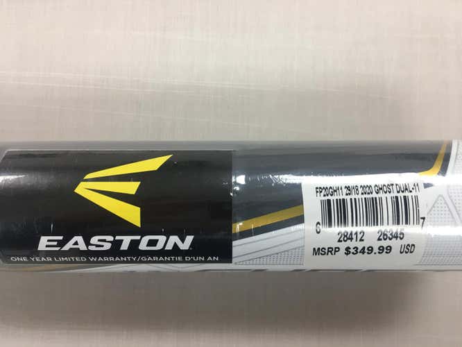 New Easton Ghost Dual Double Barrell Fastpitch Bat -11 29" 18oz