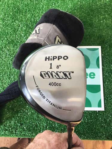 Hippo Golf Giant Titanium Driver 8* With Stiff Graphite Shaft & Headcover