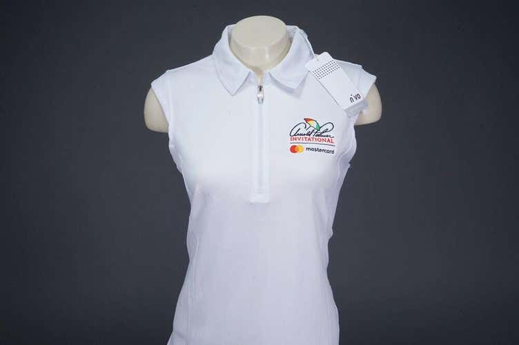 ARNOLD PALMER INVITATIONAL API BAY HILL WHITE NIVO COLLARED TANK WOMENS M