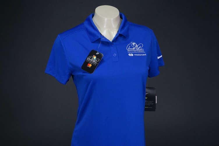 ARNOLD PALMER INVITATIONAL API BLUE DRI-FIT NIKE COLLARED SHIRT WOMENS S