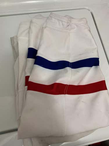 White Senior Large CCM Pro Stock Socks