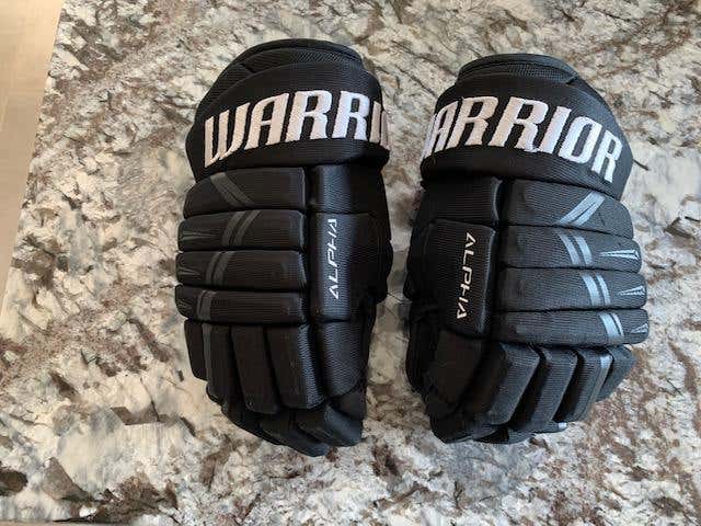 Black Used Junior Warrior Alpha Pro Gloves 12"