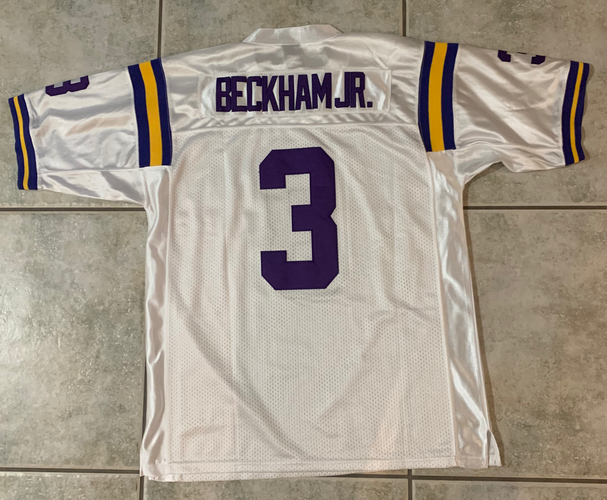 Odell Beckham Jr. White LSU Jersey