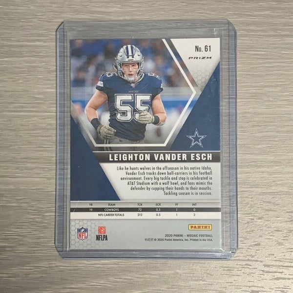 Leighton Vander Esch Dallas Cowboys Mosaic Gold Reactive Prizm Base Card  #61