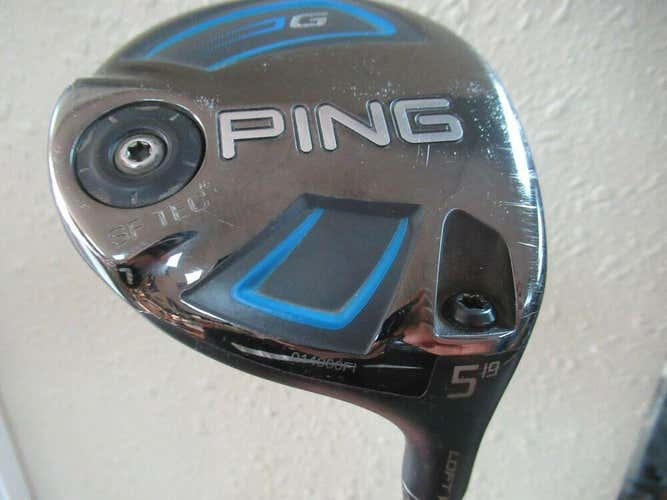 PING G SF TEC FAIRWAY WOOD #5 19* FACTORY 65g SENIOR FLEX NEW GRIP HC INCL