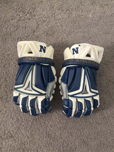 New Navy Men’s Lacrosse Under Armour BioFit 13" Lacrosse Gloves