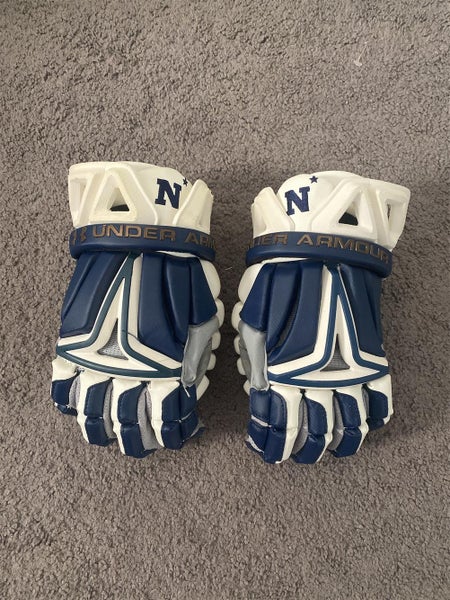 New Navy Men’s Lacrosse Under Armour BioFit 13" Lacrosse Gloves