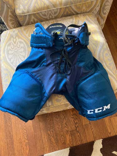 Blue Junior Medium CCM Super Tacks  Hockey Pants