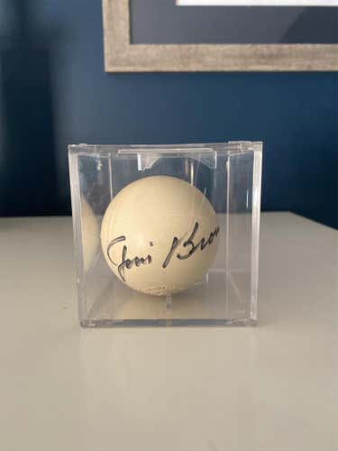 Jim Brown Signed Lacrosse Ball MLL/NFL Legend (Case Included)