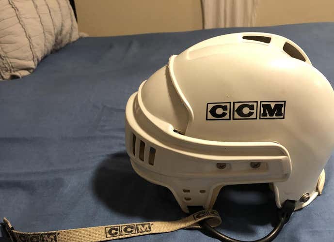 White Used Large CCM Helmet