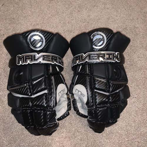 Black Maverik M3 13" Lacrosse Gloves 8/10 Condition