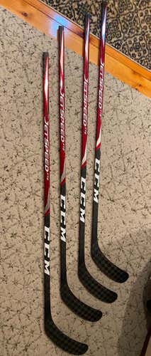 4 Used Right Handed JetSpeed FT2 Pro Stock Hockey Stick