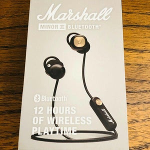 Marshall Minor II 2 Bluetooth Wireless In-Ear HiFi Earphones in Black BRAND NEW!