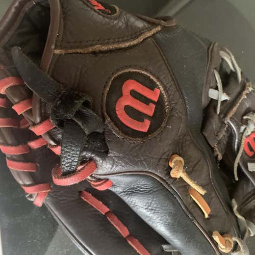 Black Kid Pitch (9YO-13YO) Infield A550 11" Baseball Glove