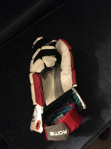 White New Player's Maverik Rome Lacrosse Gloves 13"
