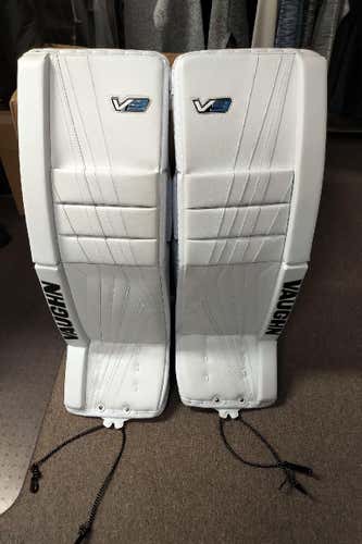 White New 34" Vaughn Goalie Leg Pads
