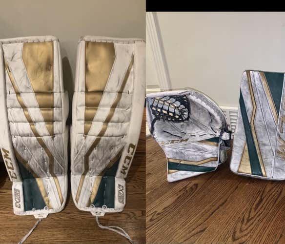 AJHL Used CCM Eflex 3 32+3.5 Set. 590 Glove