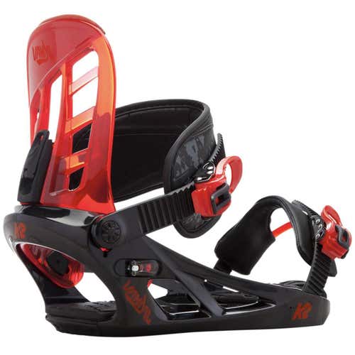New Kid's K2 Vandal Snowboard Bindings Medium Black/Red (SY381)