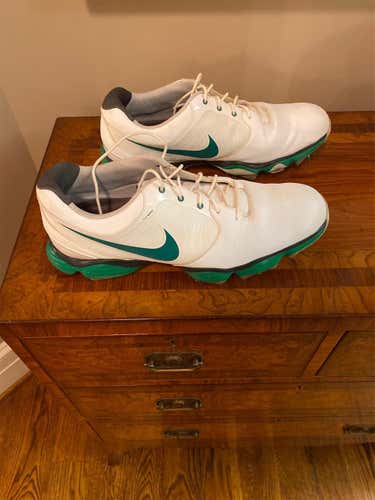 White Men's Size 13 (Women's 14) Nike Golf Shoes