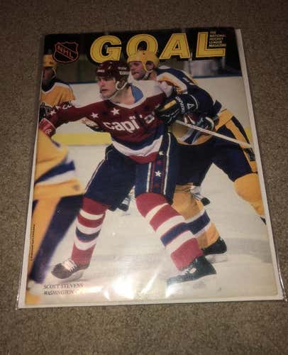 Vintage 1986-87 Scott Stevens NHL GOAL Magazine Washington Capitals program