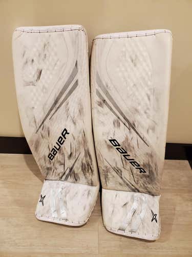 Used Bauer 2X Pro Pads (White and Silver) Senior Xtra Large