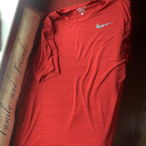Red Nike Dri Fit Shirt X