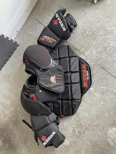 Black Used Adult XL Boddam Extreme Flex Goalie Pad
