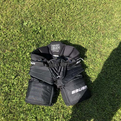 Black Intermediate Small Bauer Supreme S190  Hockey Goalie Pants