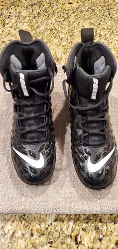 Black Used Youth Men's Size 9.0 (Women's 10) Turf Cleats Nike High Top